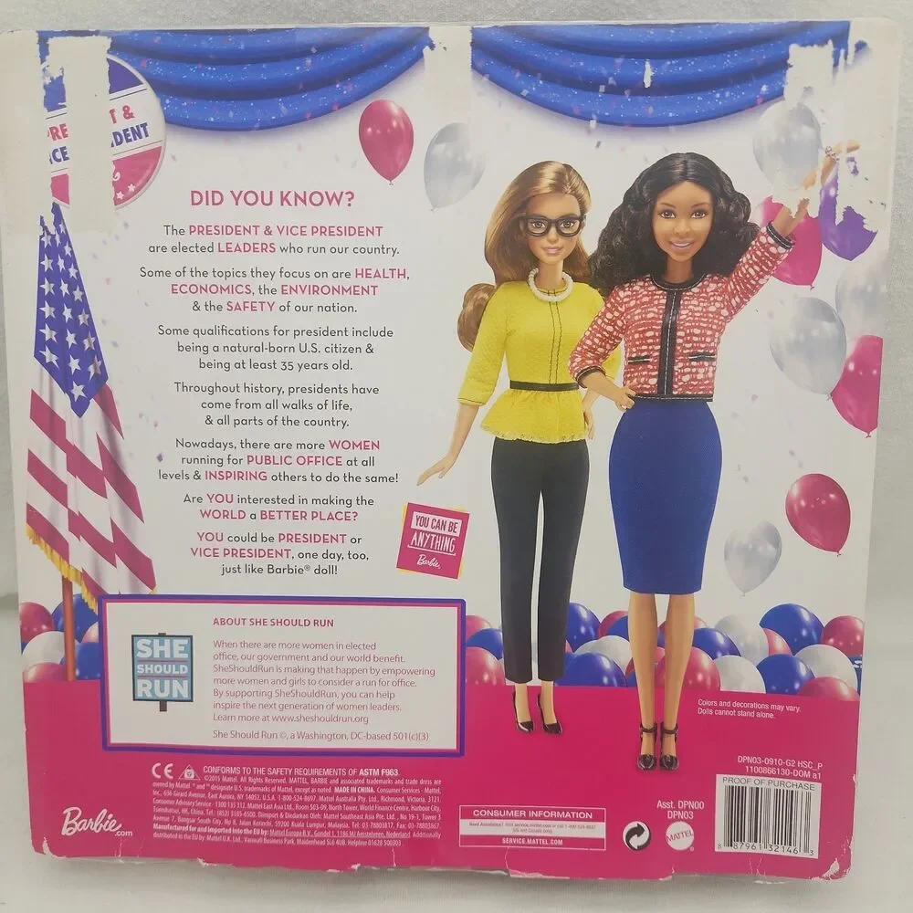 Doll Barbie 2016 First All Female Ticket President & Vice President Set NEW